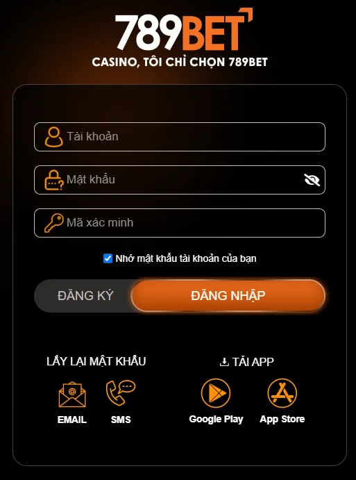quick log in form